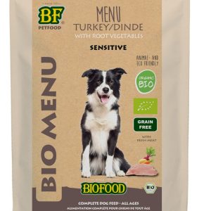 Bf petfood organic hond kalkoen menu pouch 15X150 GR